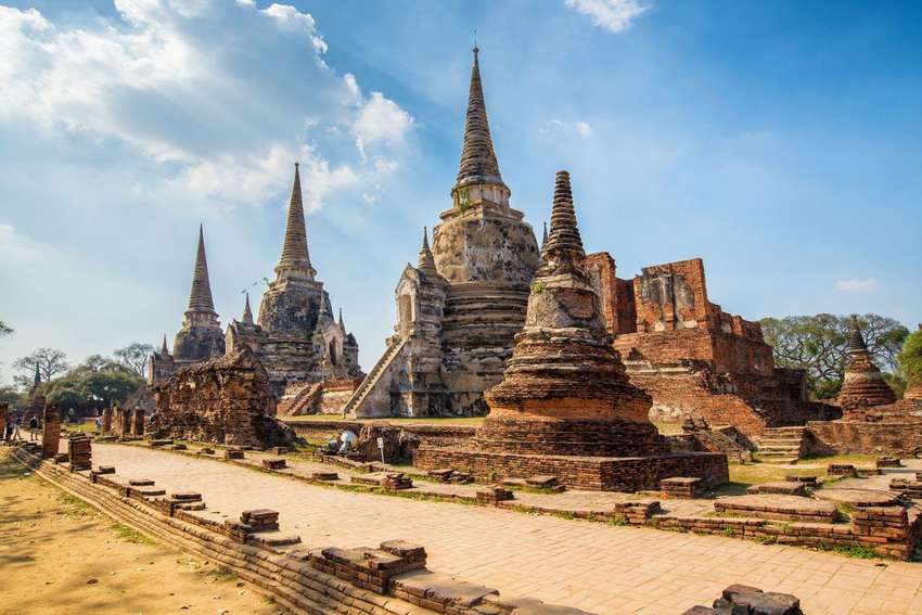 Je bezoekt de historische stad, Ayutthaya