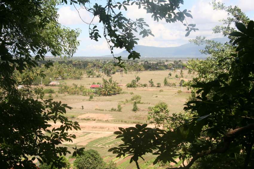 Het groene platteland van Cambodja