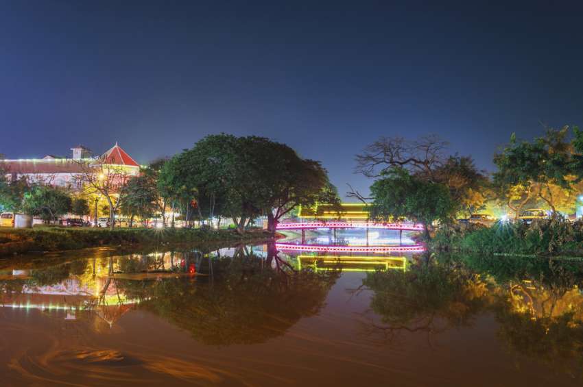 's Avonds is het altijd gezellig druk in het centrum van Siem Reap