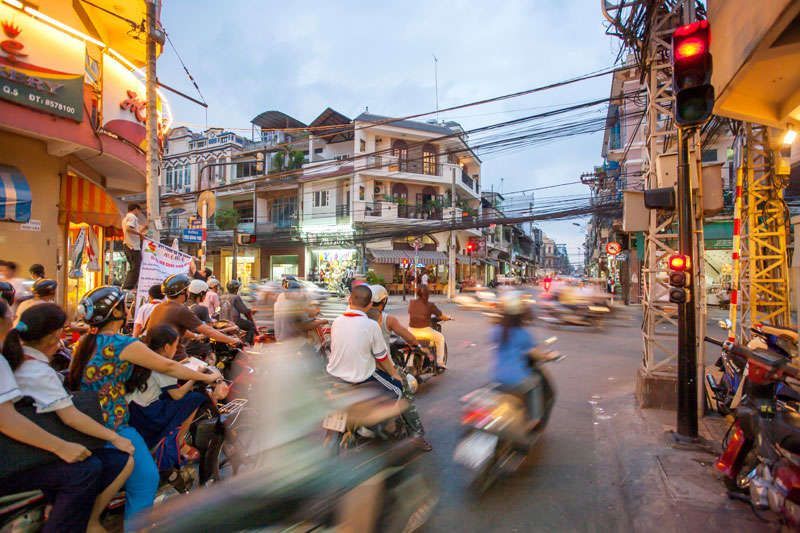Het is gezellig druk in Ho Chi Minh<br>