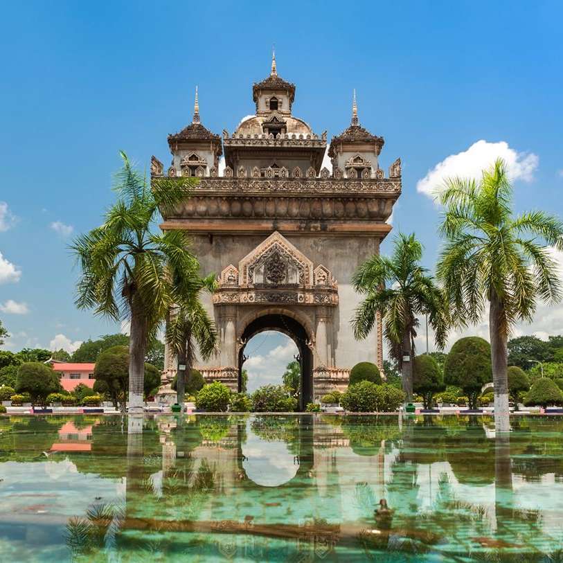 De hoofdstad Vientiane