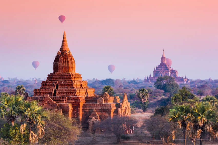 Maak een ballonvlucht boven Bagan<br>