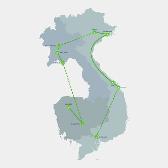 De route van je rondreis<br>