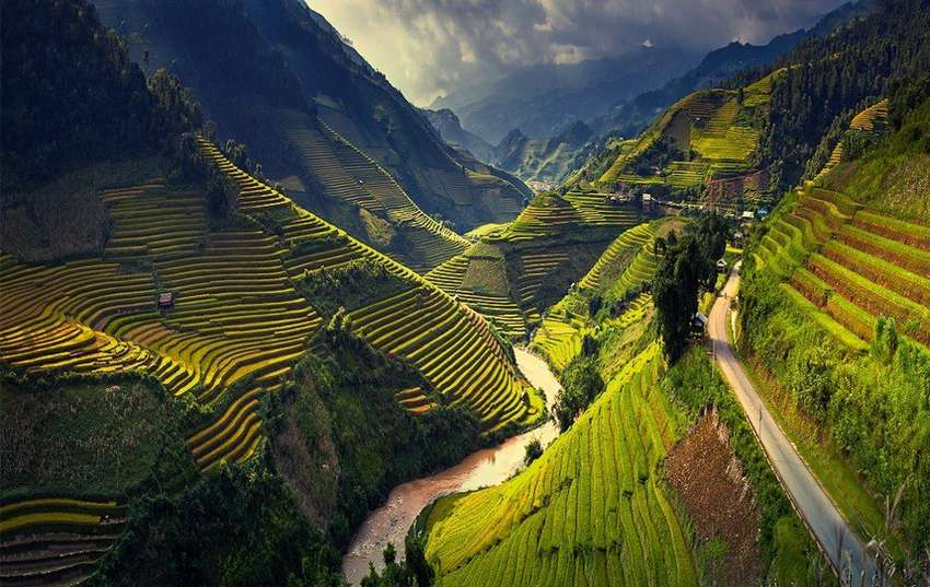 Het landschap in het noorden van Vietnam is adembenemend mooi