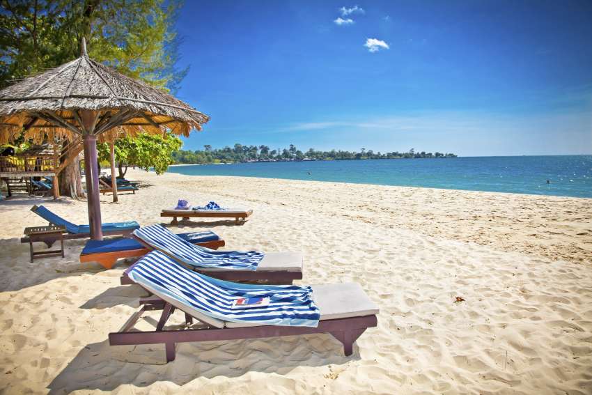 Tropisch strand in Sihanoukville<br>