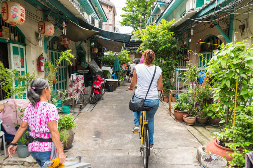 Fietsen in Chinatown<br>